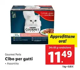 Lidl Gourmet perle cibo per gatti offerta