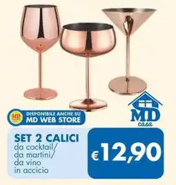 MD Discount Set 2 calici MD casa offerta