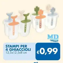 MD Discount Stampi per 4 ghiaccioli offerta