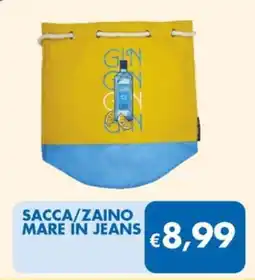 MD Discount Sacca/zaino mare in jeans offerta