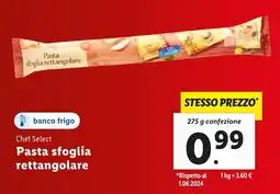 Lidl Chef Select Pasta sfoglia rettangolare offerta