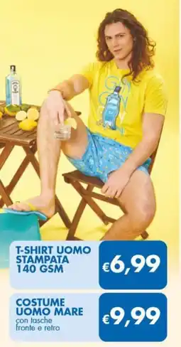 MD Discount T-shirt uomo stampata 140 GSM offerta