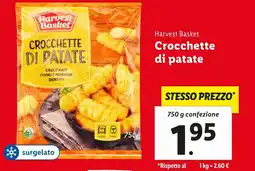 Lidl Harvest basket crocchette di patate offerta