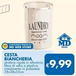 MD Discount Cesta biancheria MD casa offerta