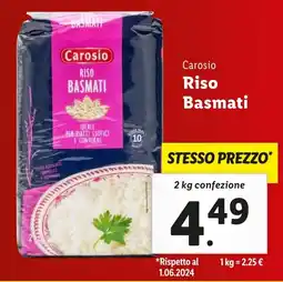 Lidl Carosio riso basmati offerta