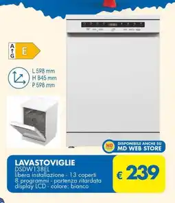 MD Discount Lavastoviglie DSDW138EL offerta