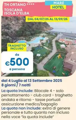 MD Discount Th ortano- toscana isola d'elba mare hotel offerta