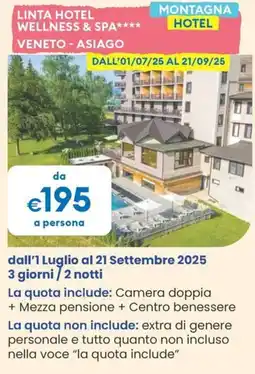MD Discount Linta hotel wellness & spa-veneto asiago offerta