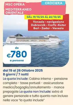 MD Discount Msc opera mediterraneo orientale offerta