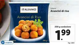 Lidl Italiamo arancini di riso offerta