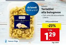 Lidl Italiamo tortellini alla bolognese offerta