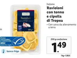 Lidl Italiamo ravioloni con tonno e cipolla di tropea offerta