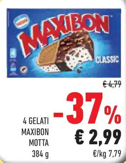 Conad Superstore 4 gelati maxibon motta offerta