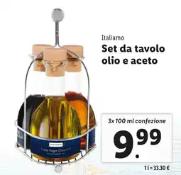 Lidl Italiamo Set da tavolo olio e aceto offerta