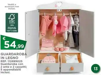 Toys Center Love bebe guardaroba in legno offerta