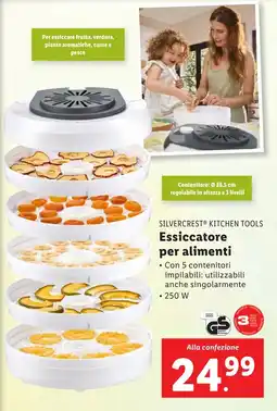 Lidl Silvercrest® kitchen tools essiccatore per alimenti offerta