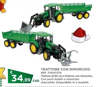 Toys Center Motor & co. trattore con rimorchio offerta