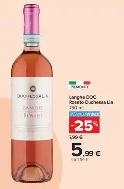 Carrefour Langhe DOC Rosato Duchessa Lia offerta
