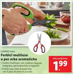 Lidl Livarno home forbici multiuso o per erbe aromatiche offerta