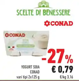 Conad Superstore Yogurt soia conad vari tipi offerta