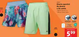Lidl Shorts sportivi da donna o da uomo CRIVIT offerta