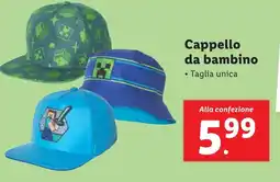 Lidl Cappello da bambino Taglia unica MINECRAFT offerta