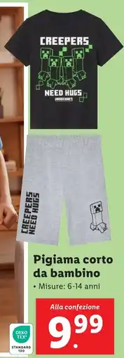 Lidl Pigiama corto da bambino MINECRAFT offerta