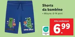 Lidl Shorts da bambino MINECRAFT offerta