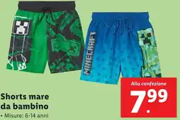 Lidl Shorts mare da bambino MINECRAFT offerta