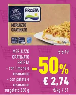 Conad Superstore Merluzzo gratinato FROSTA offerta