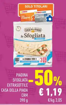 Conad Superstore Ppiadina sfogliata extrasottile casa della piada CRM offerta