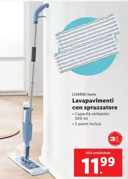 Lidl Lavapavimenti con spruzzatore LIVARNO HOME offerta
