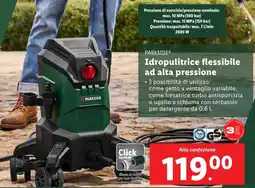 Lidl Idropulitrice flessibile ad alta pressione PARKSIDE offerta