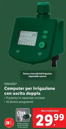 Lidl Computer per irrigazione con uscita doppia PARKSIDE offerta