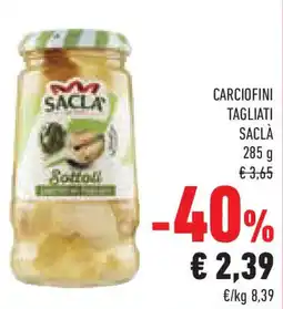 Conad Superstore Carciofini tagliati SACLÀ offerta