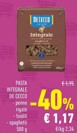 Conad Superstore Pasta integrale DE CECCO offerta