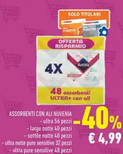 Conad Superstore Assorbenti con ali NUVENIA offerta