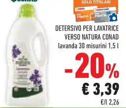 Conad Superstore Detersivo per lavatrice VERSO NATURA CONAD offerta