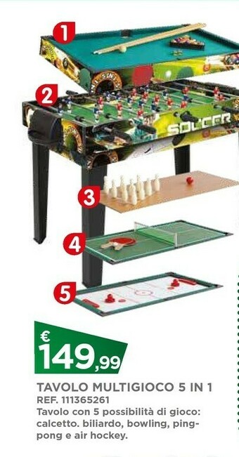 Toys Center Sun & sport tavolo multigioco 5 in 1 offerta