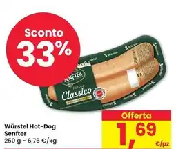 Eurospar Würstel Hot-Dog Senfter offerta
