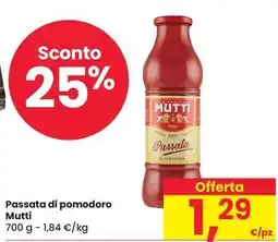 Eurospar Passata di pomodoro Mutti offerta