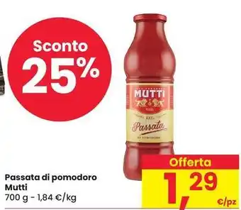 Eurospar Passata di pomodoro Mutti offerta