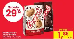 Eurospar Biscotti gocciole Pavesi assortito offerta