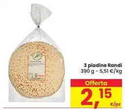 Eurospar 3 piadine Randi offerta