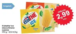 Eurospar 5 Estathe' Ice stecco limone o pesca offerta