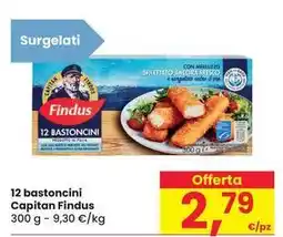 Eurospar 12 bastoncini Capitan Findus offerta