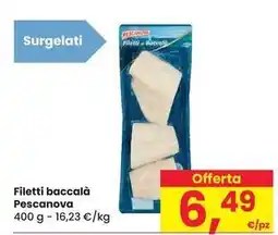 Eurospar Filetti baccalà Pescanova offerta