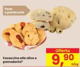 Eurospar Focaccine alle olive o pomodorini offerta