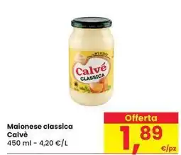 Eurospar Maionese classica Calve offerta