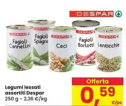 Eurospar Legumi lessati assortiti Despar offerta